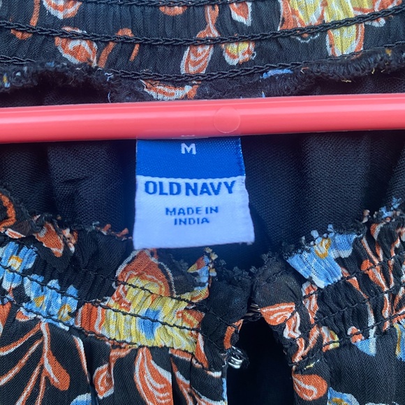 Old Navy Black and Yellow Floral Long Sleeve Dress - Picture 6 of 6